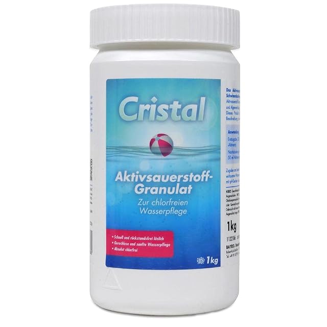 Cristal active oxygen granulate in a one kilogram pack, part of a two-product system