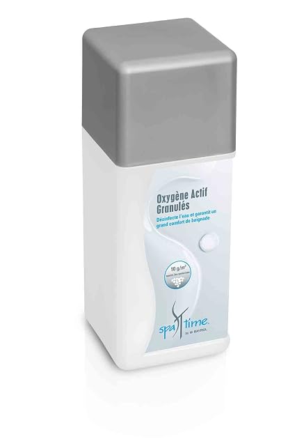 Bayrol SpaTime active oxygen granulate in a one kilogram pack for hot tubs