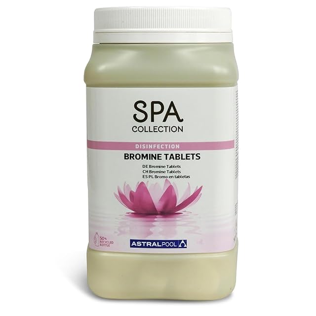 Astral Pool SPA Collection bromine tablets, fifty 20 gram tablets in a one kilogram pack