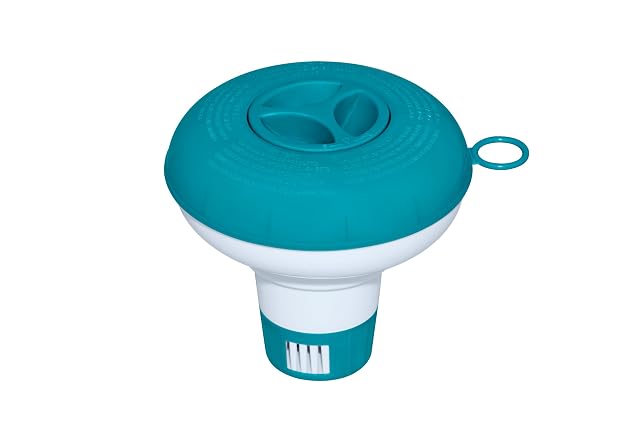 Bestway floating chemical dispenser 12.5 centimetres across with an adjustable vent ring
