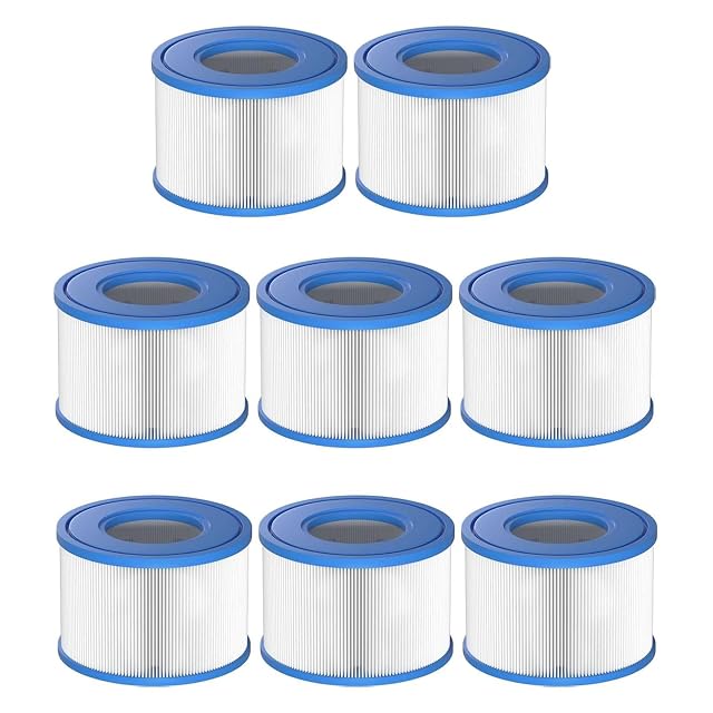 Eight FOSUN Vokowin type S1 spa filter cartridges for Intex PureSpa