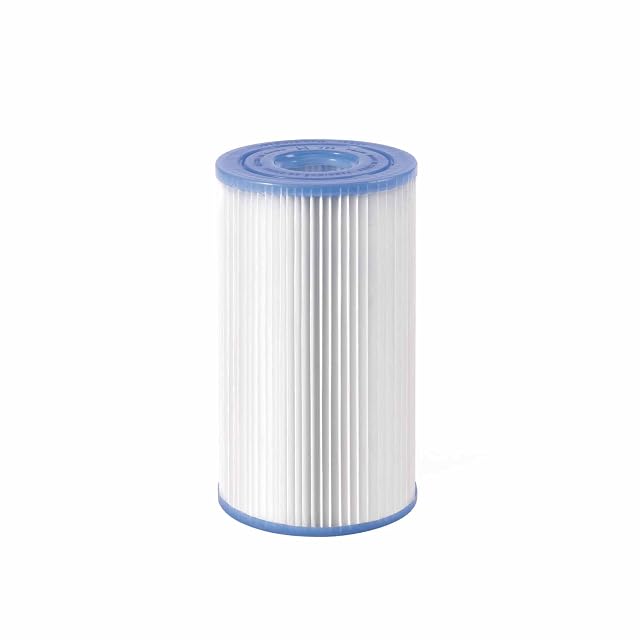 Two Intex Pure Spa S2 filter cartridges in white Dacron pleated fibre