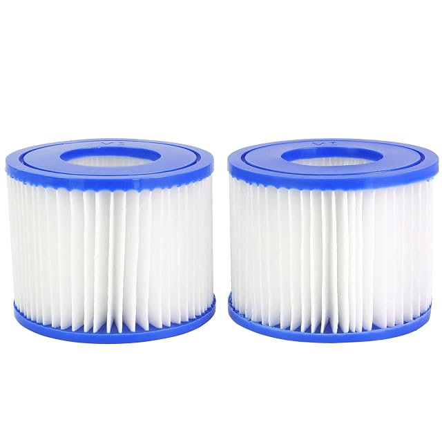 Two Mallez type VI replacement spa filter cartridges with a 52 millimetre central bore