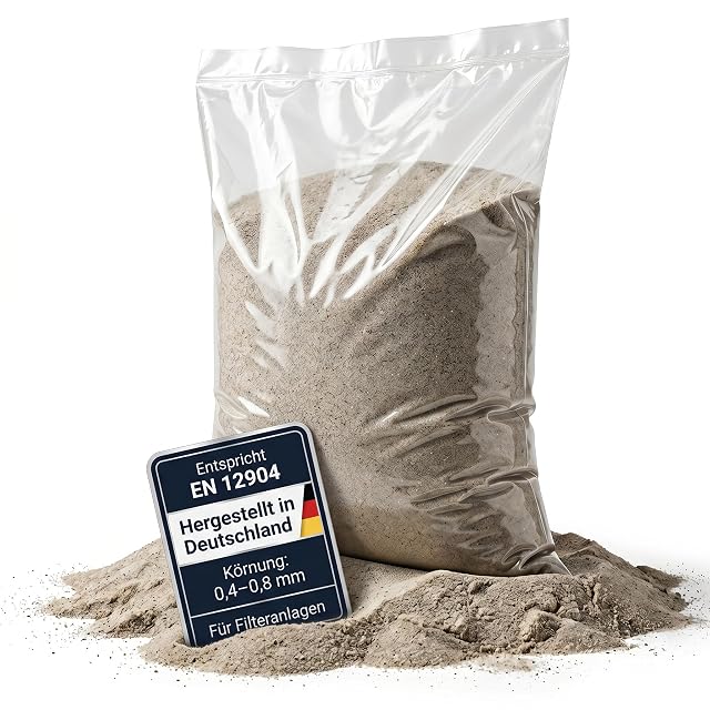 BELKO 25 kilogram sack of washed quartz filter sand, grain size 0.4 to 0.8 millimetres