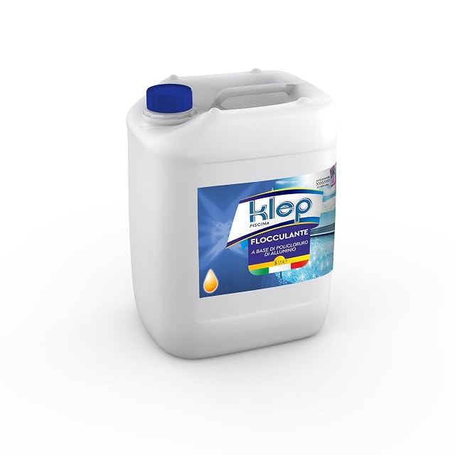 KLEP liquid flocculant in a five litre container, polyaluminium chloride based