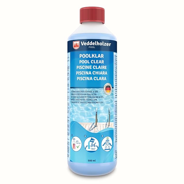 Veddelholzer Poolklar liquid clarifier in a 500 millilitre bottle