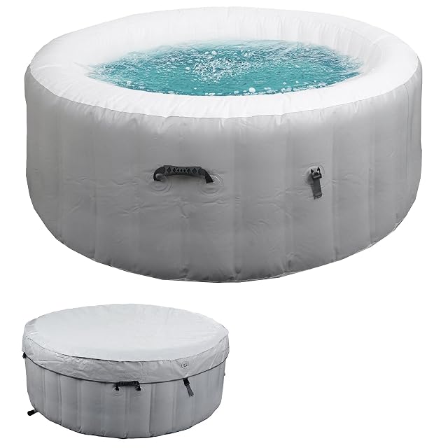 Grey and white Mendler HWC-N97 inflatable spa tub without a pump unit