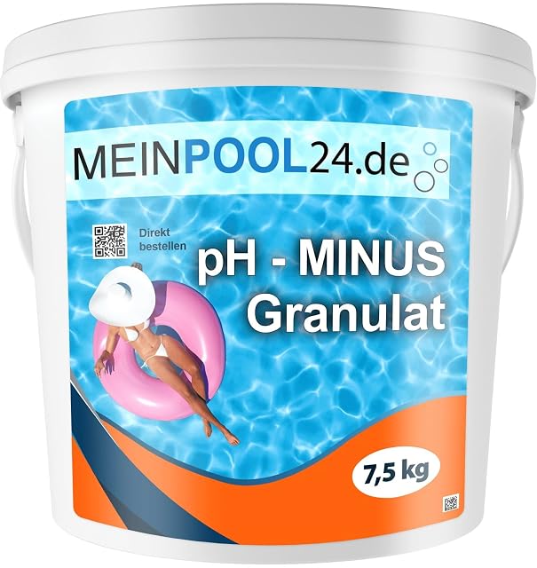 Meinpool24.de pH reducer granulate in a 7.5 kilogram pack for pools