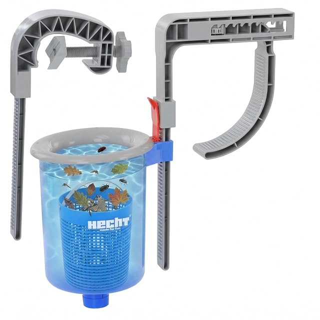 Hecht hang-on pool skimmer with a removable basket and a 32/38 mm hose connection