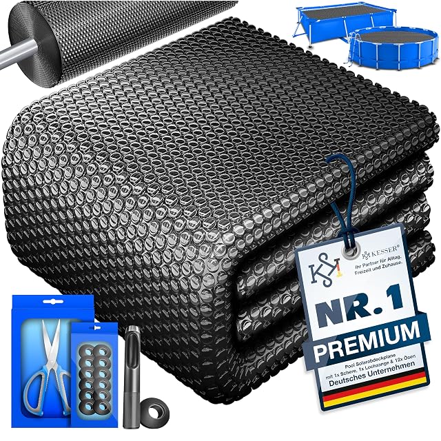 KESSER rectangular solar cover with an eyelet punch and eyelets supplied