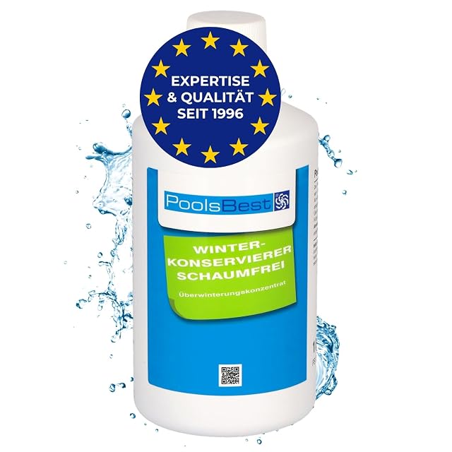 One litre bottle of PoolsBest overwintering concentrate for pools